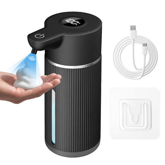 Costar 450ML Automatic Soap Dispenser Touchless, Rechargeable Sensor Hand Wash Dispenser with Digital Electricity Screen, 4-Speed Adjustable Foam Dispenser, Auto Dispenser for Bathroom, Kitchen