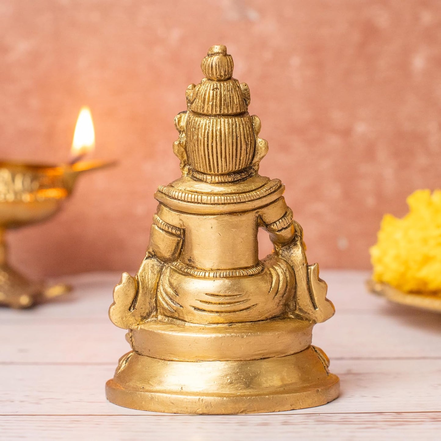 The Advitya Brass Kuber Statue for Vastu|Brass Kuber Idol|Kuber Murti|Kubera Statue for Wealth Prosperity, Pooja, Temple, Home, Office, Business, Good Luck Gift (Model 5), Religious