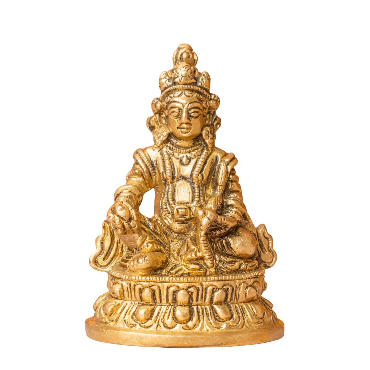 The Advitya Brass Kuber Statue for Vastu|Brass Kuber Idol|Kuber Murti|Kubera Statue for Wealth Prosperity, Pooja, Temple, Home, Office, Business, Good Luck Gift (Model 5), Religious