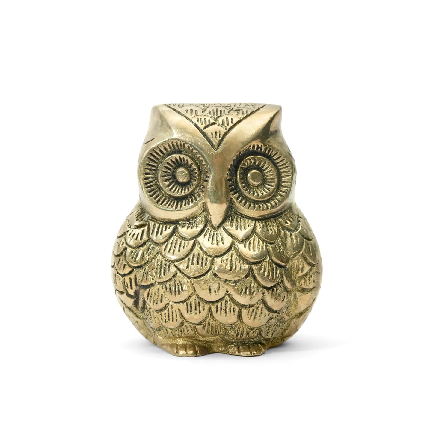Brass Vaastu Owl | Size - 3.5 Inch (Approx) | Weight - 650 G (Approx) | Home Decor | Feng Shui | Vastu Shastra Remedies | Owl Statue for Good Luck