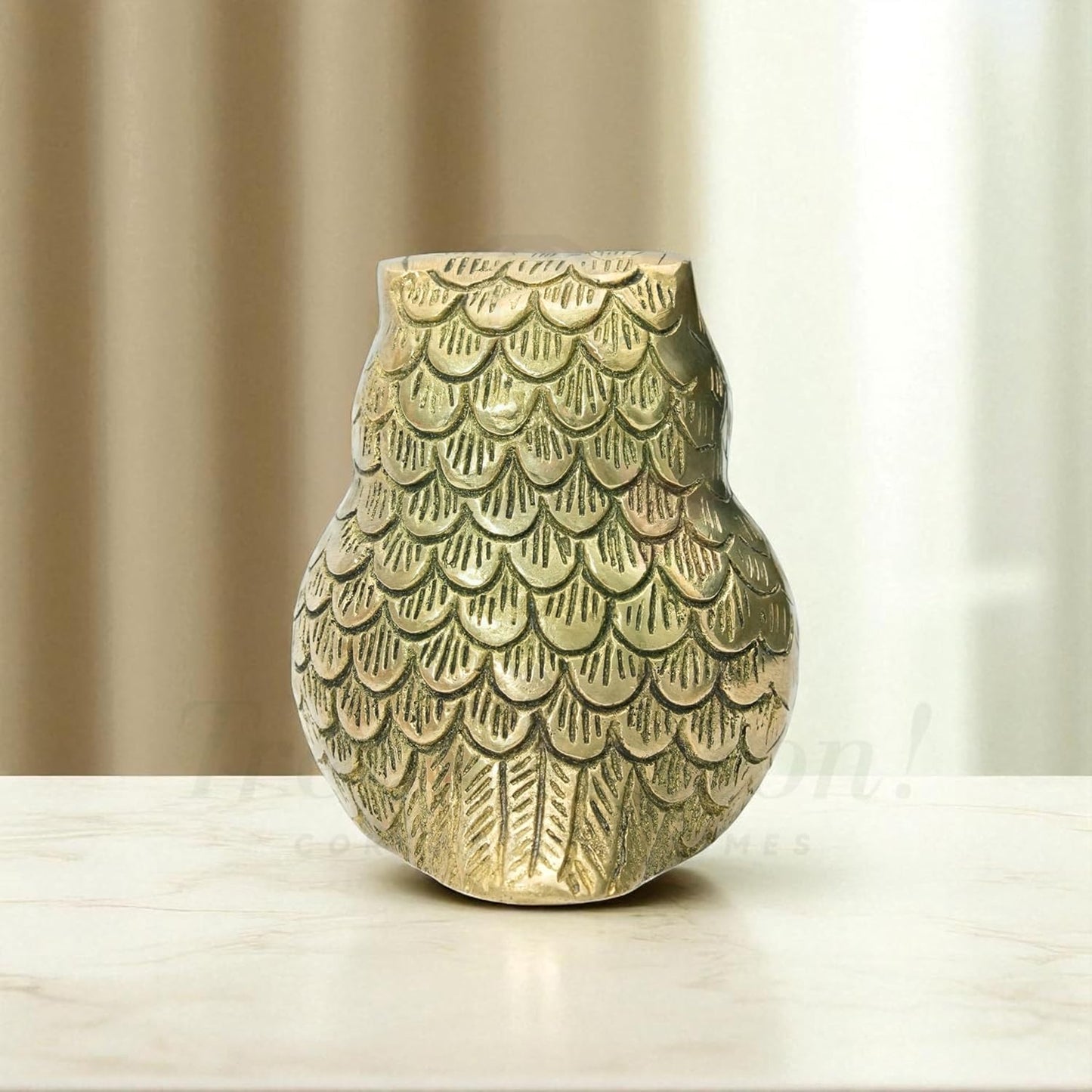 Brass Vaastu Owl | Size - 3.5 Inch (Approx) | Weight - 650 G (Approx) | Home Decor | Feng Shui | Vastu Shastra Remedies | Owl Statue for Good Luck